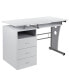 Desk With Three Drawer Single Pedestal And Pull-Out Keyboard Tray