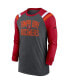 Фото #3 товара Men's Heathered Charcoal and Red Tampa Bay Buccaneers Tri-Blend Raglan Athletic Long Sleeve Fashion T-shirt
