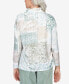 Фото #2 товара Women's St.Moritz Shimmer Medallion Patchwork Cowl Neck Top