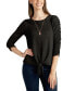 Фото #1 товара Juniors' Ruched-Sleeve Tie-Front Top