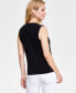 Фото #2 товара Women's Sleeveless Zip-Shoulder Surplice Blouse, Created for Macy's