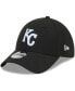 Фото #1 товара Men's Black Kansas City Royals Logo 39THIRTY Flex Hat