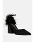 Фото #3 товара Palmetta Fur Detail Block Heel Sandals