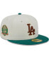 Фото #1 товара Men's White Los Angeles Dodgers Cooperstown Collection Camp 59FIFTY Fitted Hat