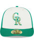 Фото #4 товара Men's White, Green Colorado Rockies 2024 St. Patrick's Day Low Profile 59FIFTY Fitted Hat