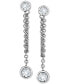 ფოტო #3 პროდუქტის Cubic Zirconia Chain Bezel Drop Earrings in Sterling Silver, Created for Macy's