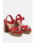 ფოტო #1 პროდუქტის CHOUPETTE Suede Leather Block Heeled Sandal in Nude