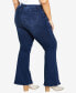 Фото #4 товара Plus Size Ebony Flare High Rise Jeans