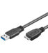 Фото #1 товара Wentronic 1m USB 3.0 A/micro-B - 1 m - USB A - Micro-USB B - Male/Male - 5120 Mbit/s - Black