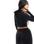 Фото #3 товара ASOS 4505 cropped hoodie in active rib in black