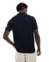 Ben Sherman button through mod polo in navy