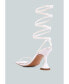 ფოტო #5 პროდუქტის Women's Lewk Strappy Tie Up Spool Heel Sandals