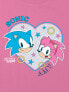 Фото #2 товара Kids Sonic The Hedgehog Sonic and Amy Graphic Boxy Crop Tee