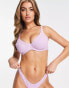 Фото #8 товара Ivory Rose Fuller Bust mix and match balconette bikini top in lilac crinkle