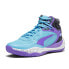 Фото #2 товара Puma Playmaker Pro Mid Basketball Mens Blue Sneakers Athletic Shoes 37790209