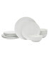 Everyday Whiteware 12 Piece Dinnerware Set, Service for 4