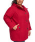 Women's Plus Size Hooded Button-Front Coat, Created for Macy's