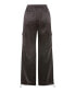 Фото #3 товара Women's Wide Leg Sateen Pull-On Pant