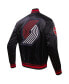 ფოტო #3 პროდუქტის Men's Black Portland Trail Blazers 2023/24 City Edition Satin Full-Snap Jacket