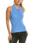 Фото #1 товара Autumn Cashmere Ribbed Polo Halter Sweater Women's Blue S