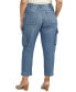 Фото #2 товара Plus Size Denim High-Rise Cargo Jeans