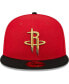Фото #2 товара Men's Red, Black Houston Rockets Gameday Gold Pop Stars 59FIFTY Fitted Hat