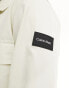 Calvin Klein cotton nylon overshirt in white