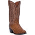 Фото #2 товара Dan Post Boots Tempe Ostrich Embroidered Round Toe Cowboy Mens Brown Casual Boo
