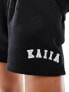 Kaiia motif sweat shorts co-ord in black