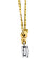 Фото #4 товара Sirena diamond Dangle Curved Bar 18" Pendant Necklace (1/3 ct. t.w.) in 14k Two-Tone Gold