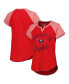 Women's Red Washington Capitals Grand Slam Raglan Notch Neck T-shirt
