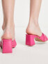 Simply Be Wide Fit soft padded mules in pink