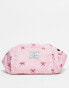 Фото #1 товара The Flat Lay Co. x ASOS EXCLUSIVE Drawstring Makeup Bag in Pink Bows