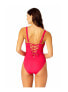 Фото #2 товара Women's Lace Up Compression One Piece Swimsuit