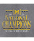 ფოტო #4 პროდუქტის Women's Heather Gray Michigan Wolverines College Football Playoff 2023 National Champions Outstanding Achievement Retro Tri-Blend 3/4-Sleeve T-shirt