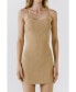 ფოტო #1 პროდუქტის Women's Fitted Knit Mini Dress