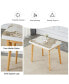 Furniture Set: Stone Top Table, Foldable Desks, 4 Chairs