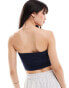 Фото #4 товара ASOS DESIGN ultimate crop bandeau top 2 pack in grey marl and navy