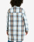 Фото #2 товара Plus Size Check Collared Shacket Jacket
