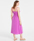 Фото #2 товара Women's Tie-Front Midi Dress, Created for Macy's