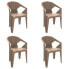 Garden chair Resol Delta Beige Sand polypropylene 53 x 80 x 55 cm (4 Units)