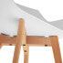 Фото #3 товара Krzesło kubełkowe skandynawskie plastikowe z drewnianymi nogami do 150 kg 2 szt. białe