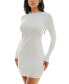 ფოტო #3 პროდუქტის Juniors' Embellished Rib-Knit Sweater Dress