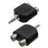 EUROCONNEX 1440 Estereo M/F To RCA Jack Adapter splitter 3.5 mm