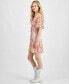 ფოტო #5 პროდუქტის Juniors' Floral-Print Tiered Fit & Flare Dress