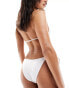 Cotton On tie side brazilian bikini bottom in white crinkle