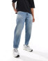 Фото #5 товара ASOS DESIGN tapered jeans in light wash blue