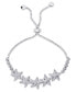 ფოტო #1 პროდუქტის Diamond Accent Stars Bolo Adjustable Bracelet in Silver-Plated Brass