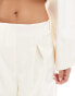 Фото #4 товара ASOS DESIGN cocoon trousers with front pleat in coconut milk