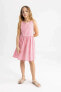 Kız Çocuk Desenli Kolsuz Elbise B4338a8pn83mc